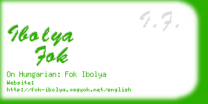 ibolya fok business card